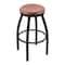 Holland Bar Stool Co 30" Swivel Bar Stool, Black Wrinkle, Med Oak Seat 80230BWMedOak - alternate 1